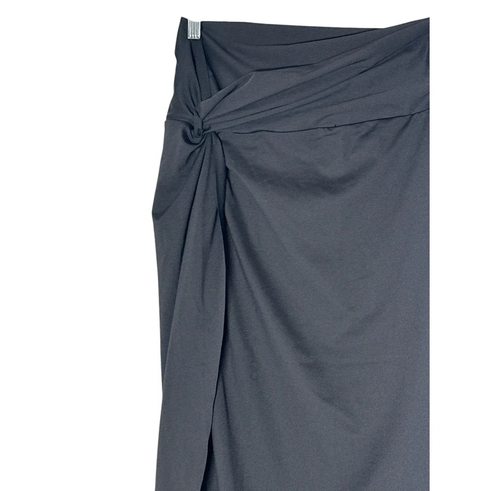 New Skims Signature Swim Women's Large Recycled Sarong Maxi Skirt Onyx‎ Black